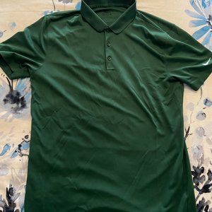 NIKE FOREST GREEN POLO MENS MEDIUM DRI-FIT